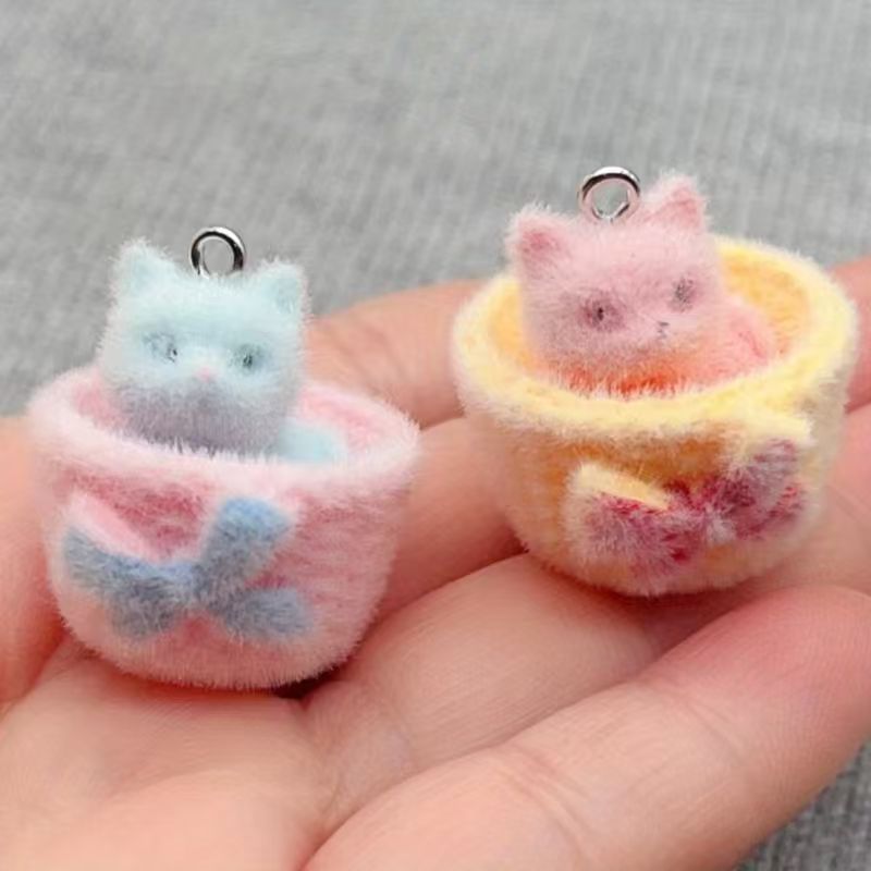 Resin Art For Sale - 4 peças de pingente de gato