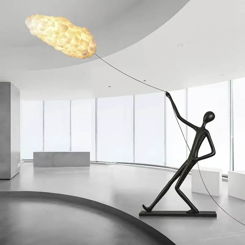 Resin Art Floor Design - Personagem escultura resina led lâmpada de