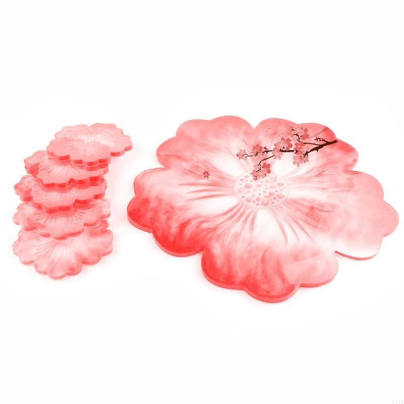 Resin Art Geode - Molde montanha-russa forma flor com bordas