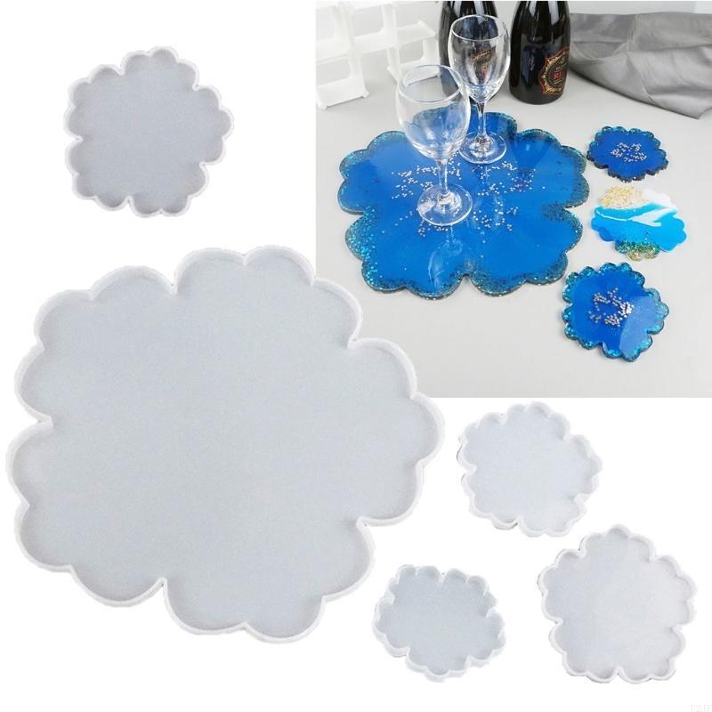 Resin Art Geode - Moldes resina formato flor 5 peças,