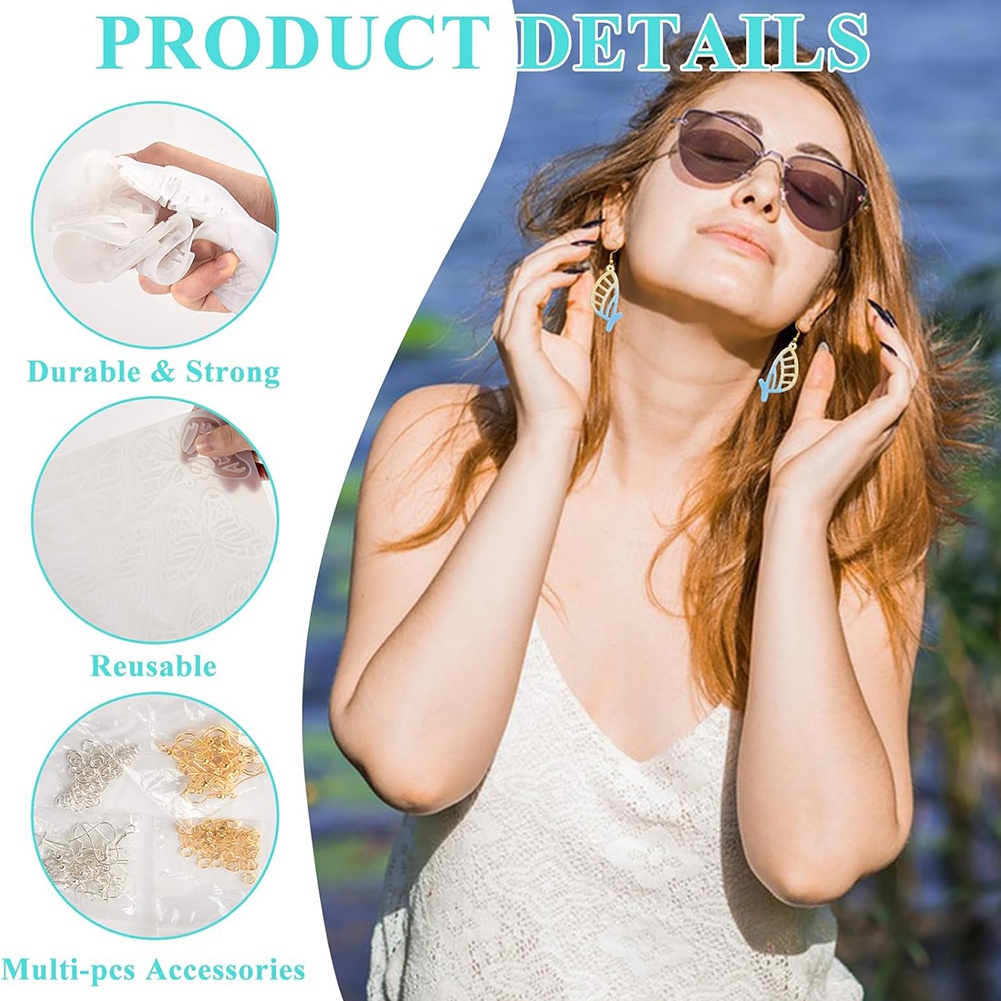 Resin Art Earrings Kit - Kit de Moldes de Resina para