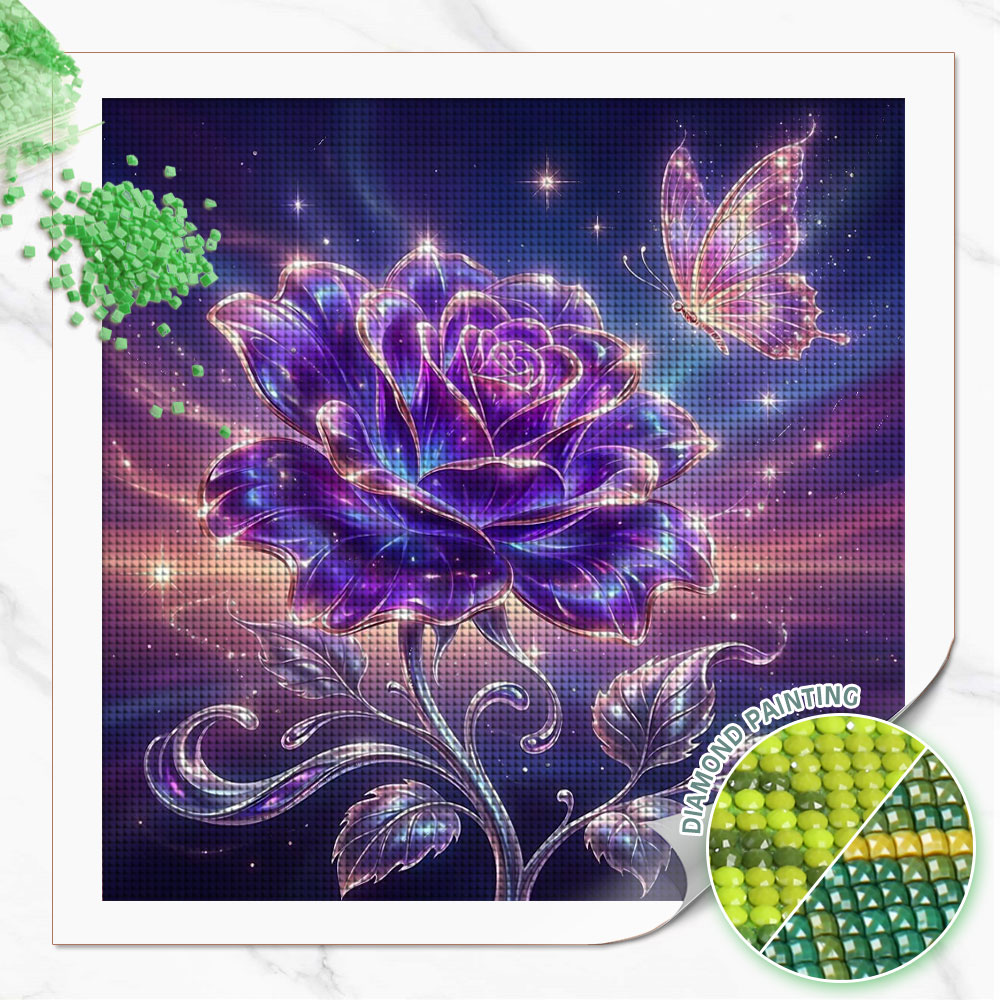 Resin Art For Rose - Pintura em Diamante Huacan com Diamantes