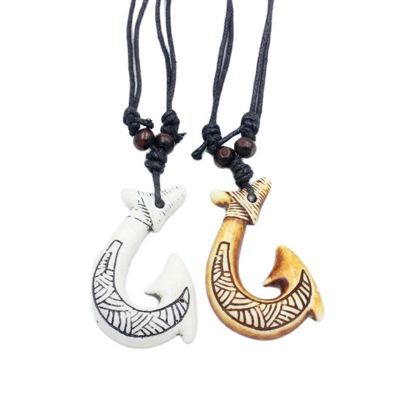 Resin Art Necklace - Nova Zelândia Colar Anzol para homens
