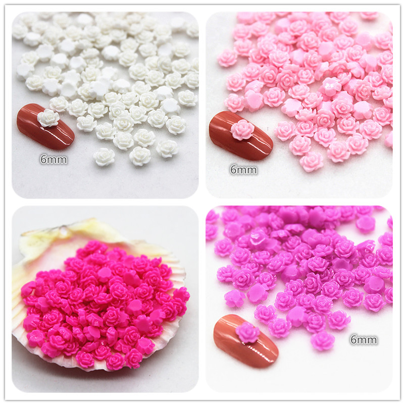 Resin Art For Rose - Mini Resina Rose Flor Flatback Cabochão,