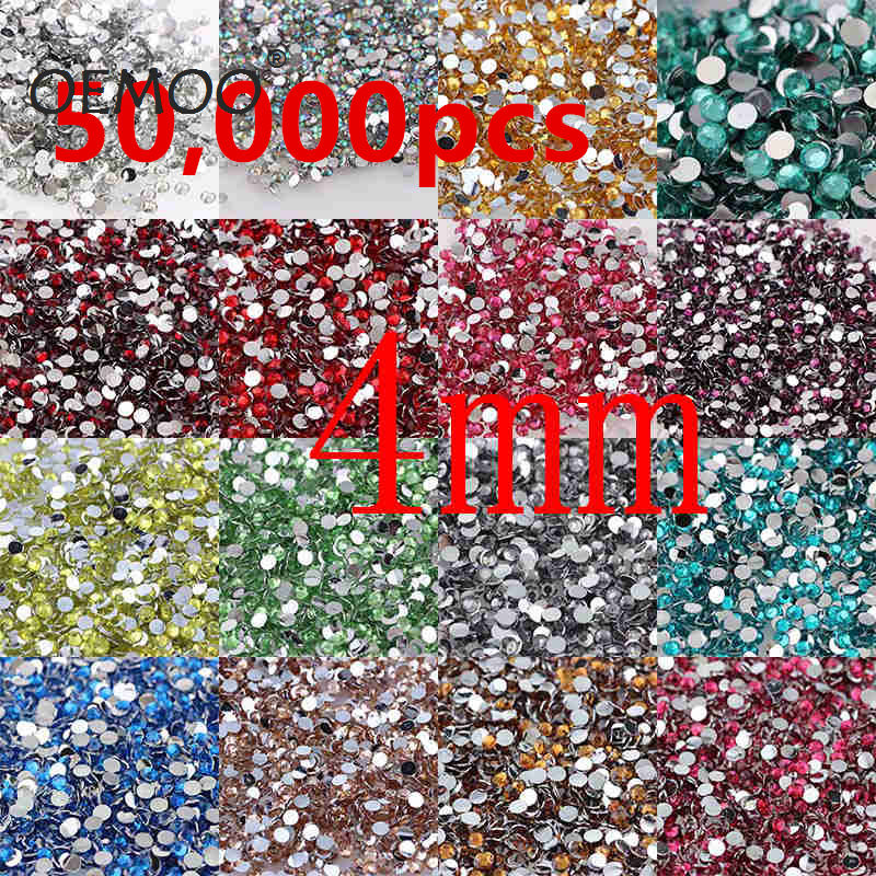 Resin Art For Rose - 50000 pçs 4mm rosa clearab safira