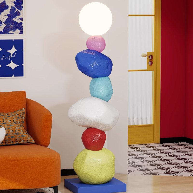 Resin Art Floor Design - Designer colorido estátuas de resina led