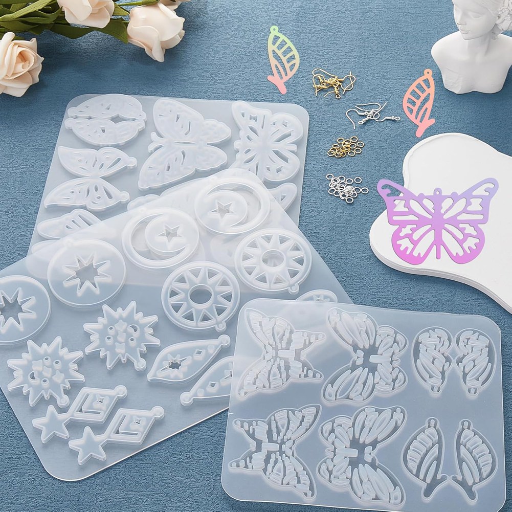 Resin Art Earrings Kit - Kit de Moldes de Resina para
