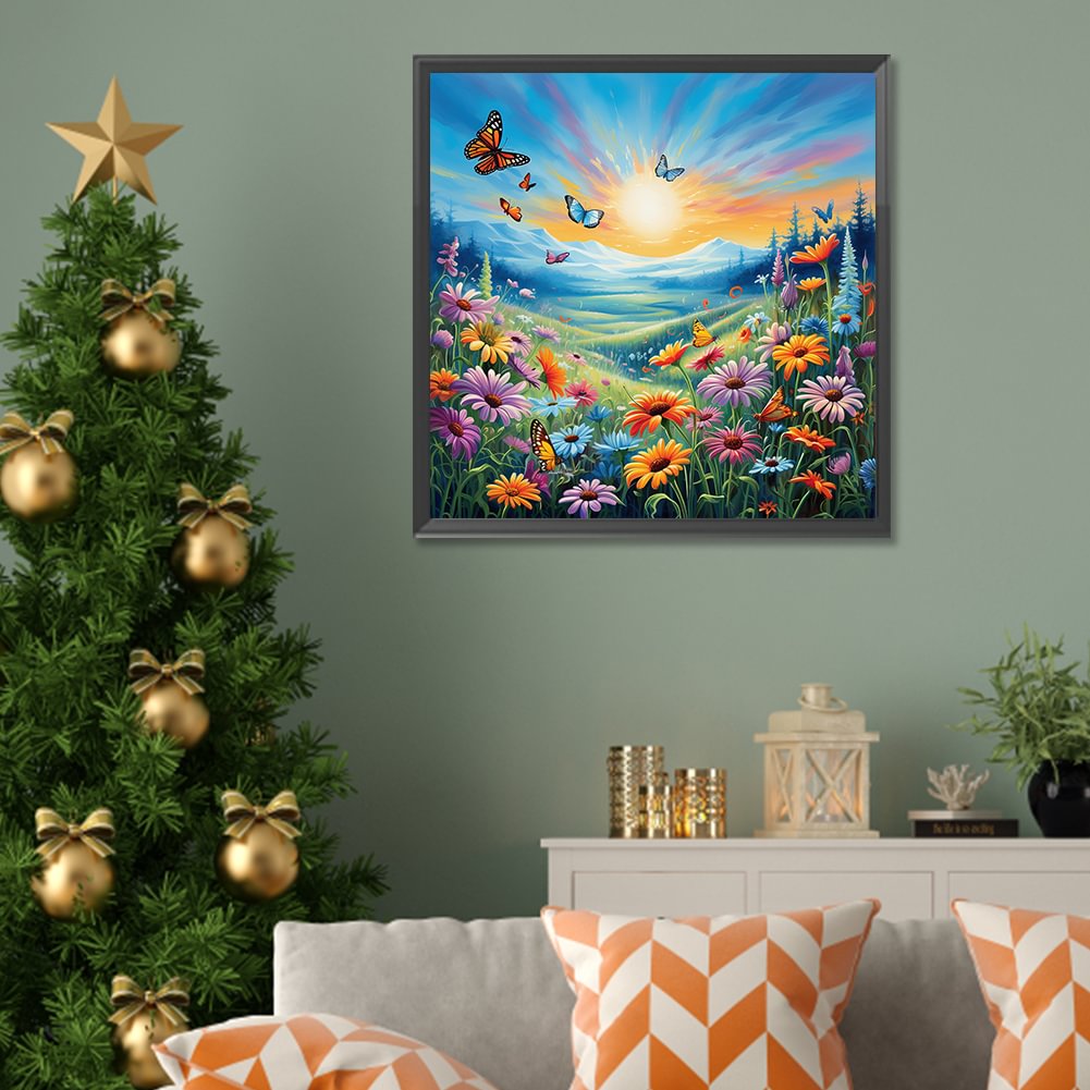Resin Art Painting - Pintura diamante família bonito cervos flor