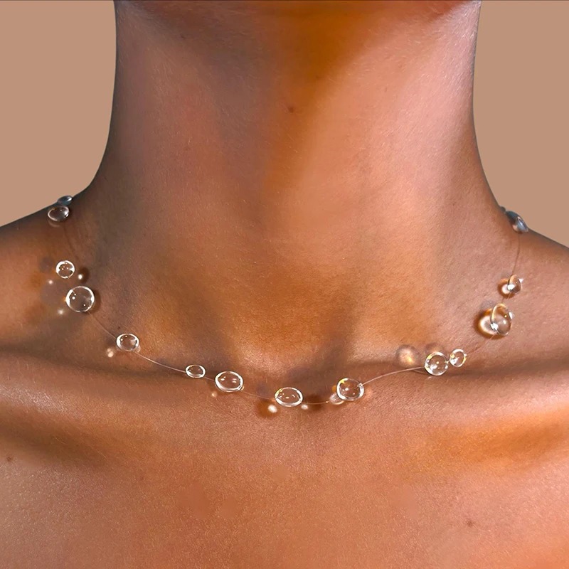 Colar de gota de água transpar - Resin Art Necklace avaliação e preço