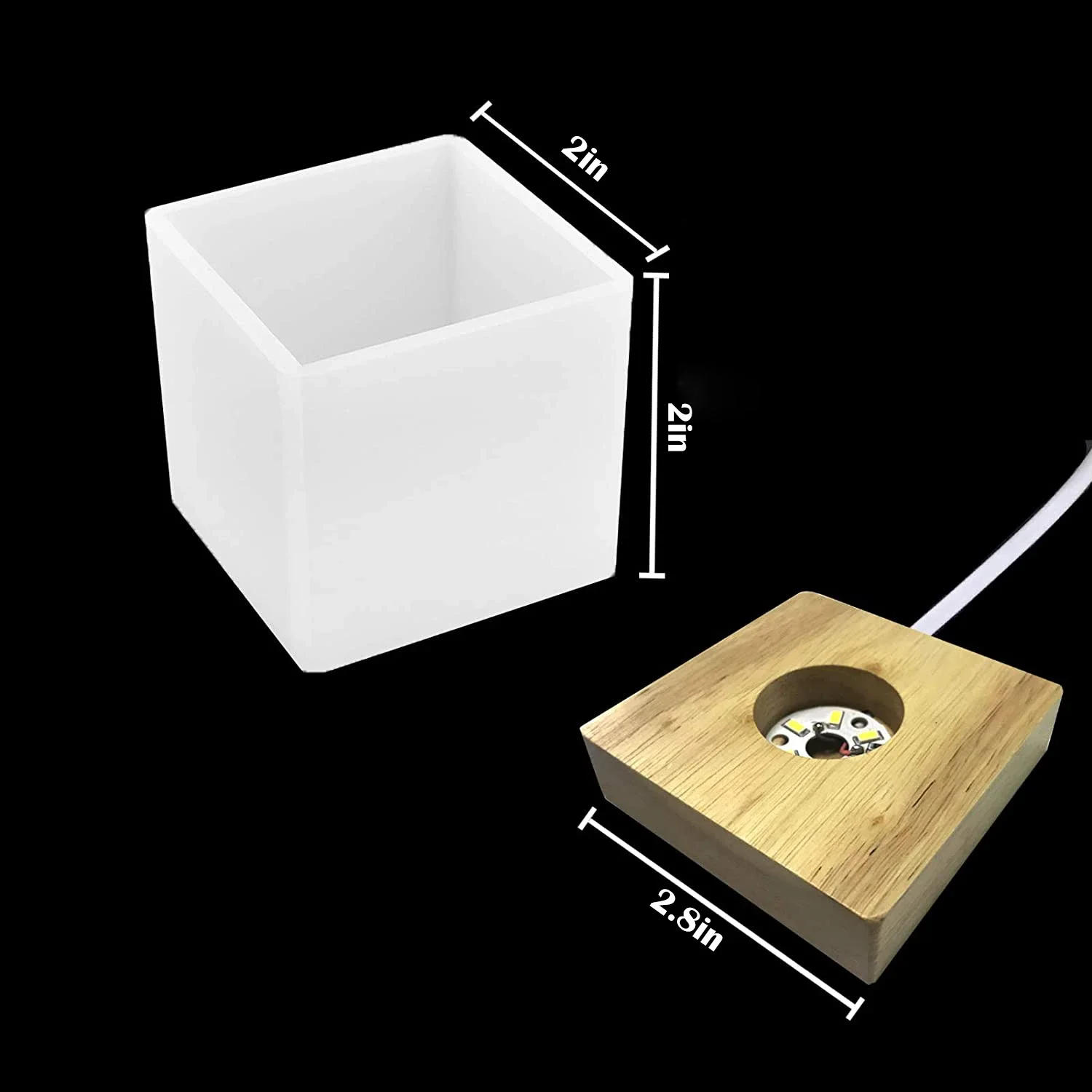 Molde de resina de luz quadrad - Resin Art Stand avaliação e preço