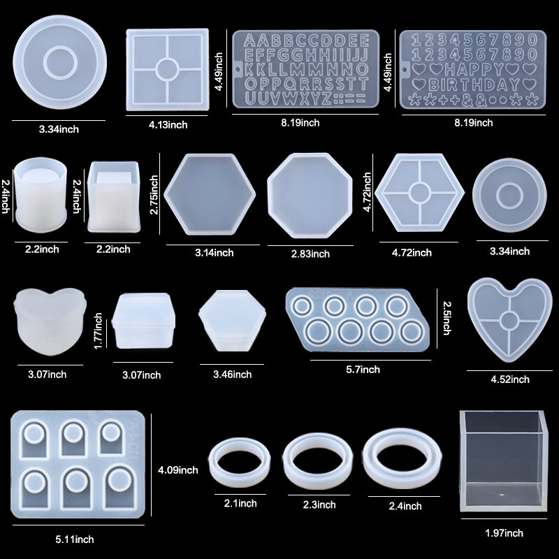Resina de silicone moldes kit  - Resin Art Earrings Kit avaliação e preço