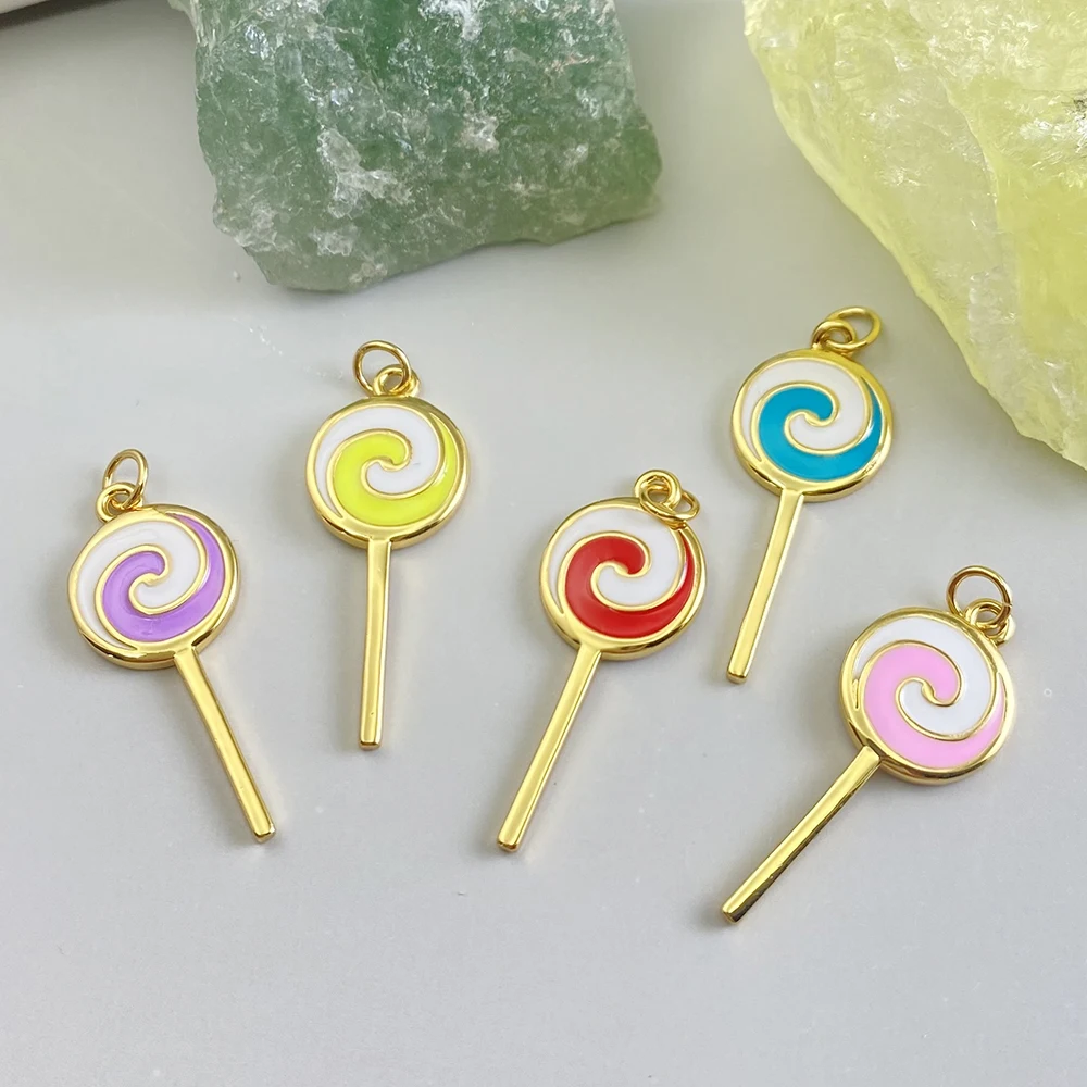 Doces Pirulito Charme Para Mul - Resin Art Necklace avaliação e preço