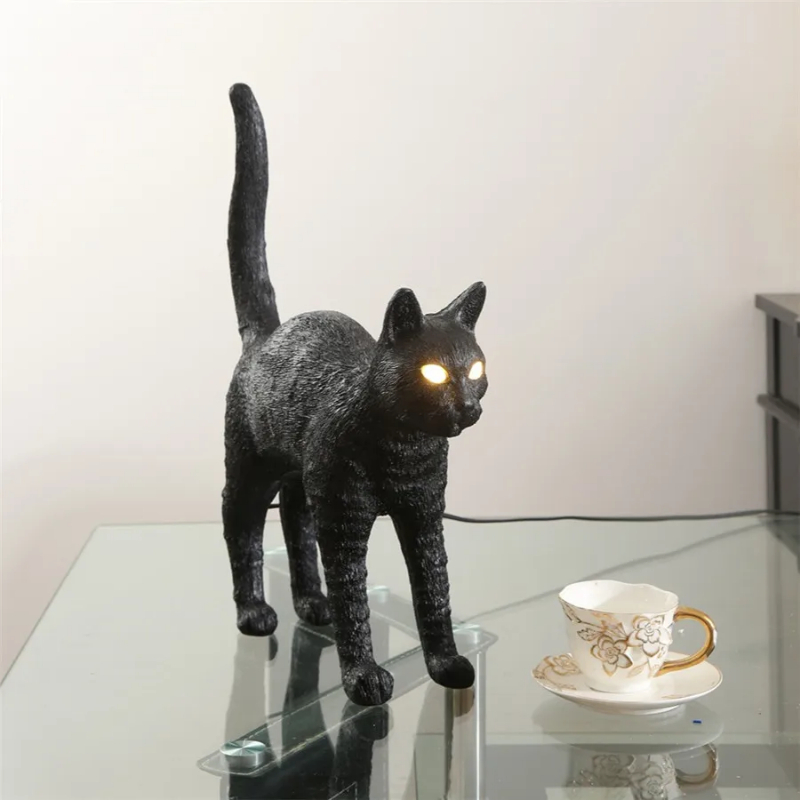 Nordic Cat Table Lamp Resina A - Resin Art Floor Design avaliação e preço