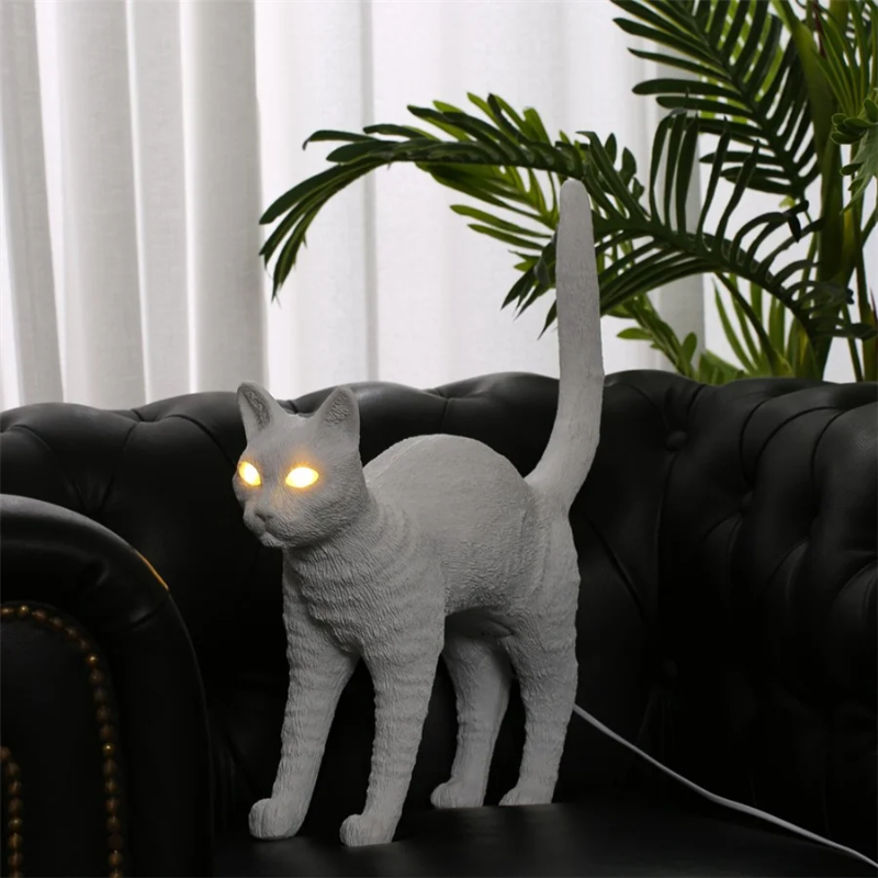 Nordic Cat Table Lamp Resina A - Resin Art Floor Design avaliação e preço