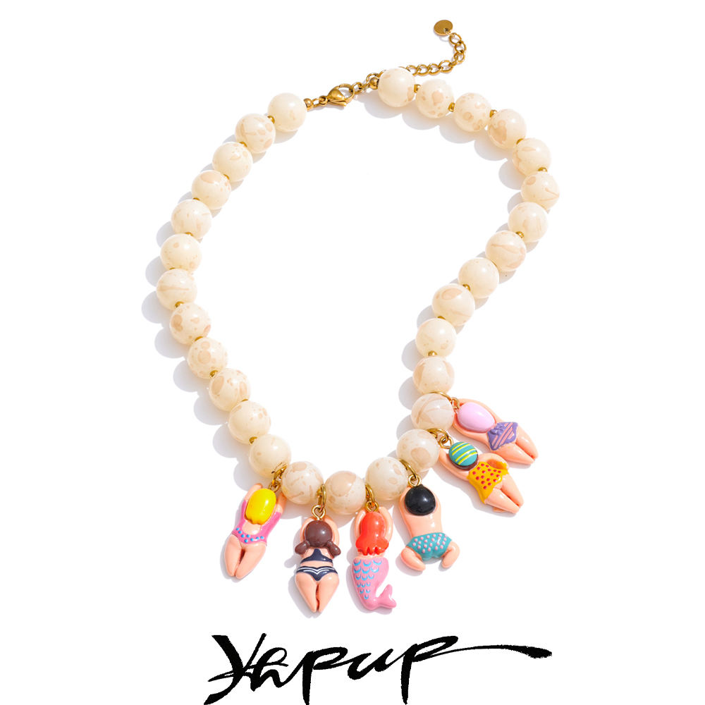 Yhpup elegante exclusivo artes - Resin Art Necklace avaliação e preço