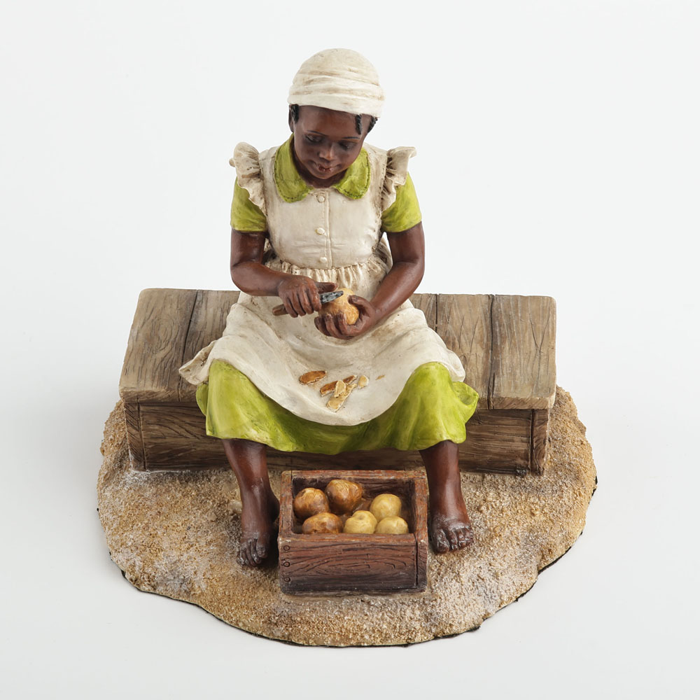 Escultura de Menina Negra Jove - Resin Art On Wood avaliação e preço
