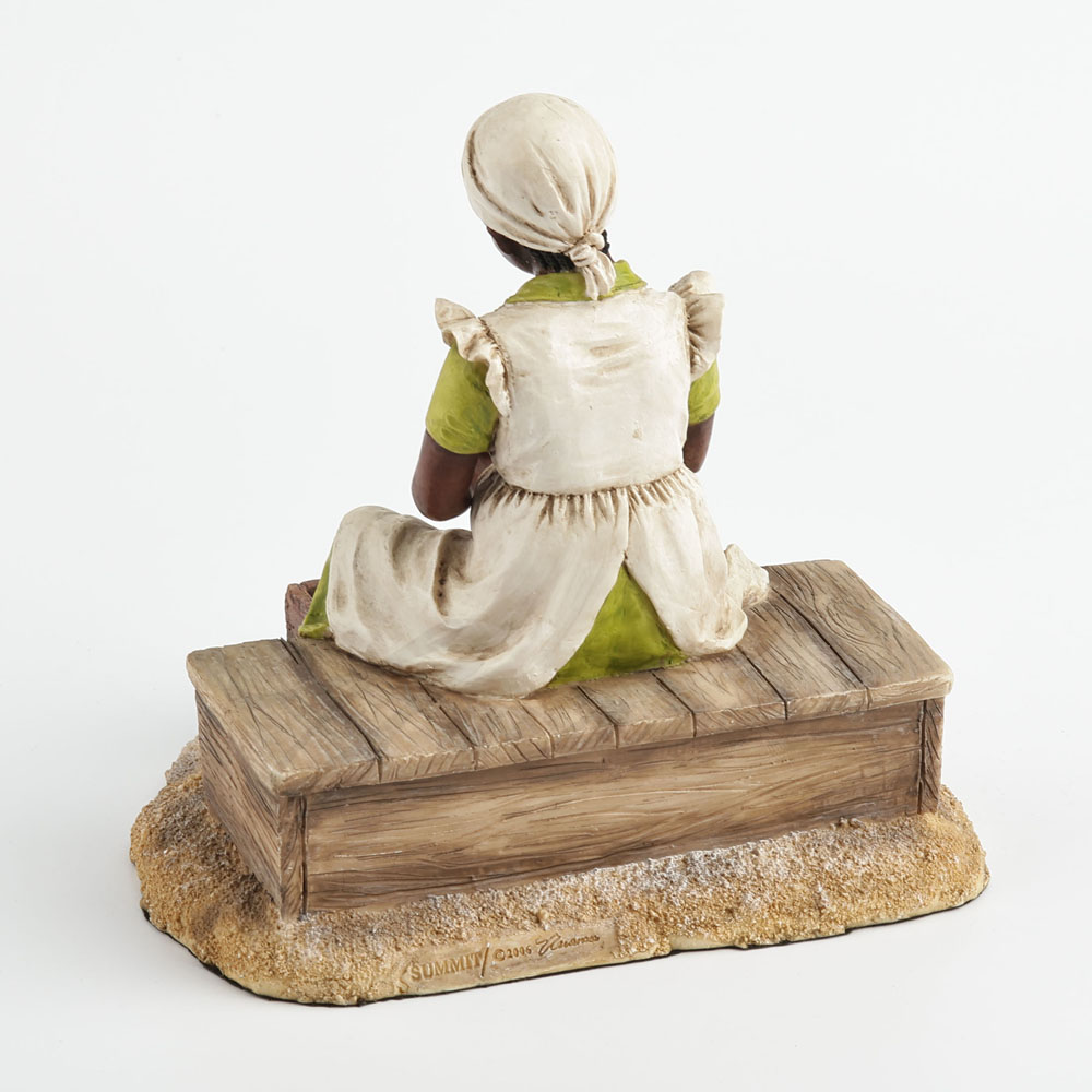 Escultura de Menina Negra Jove - Resin Art On Wood avaliação e preço