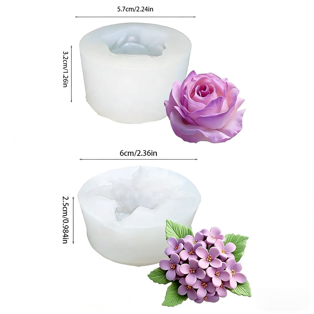 2 peças de moldes de silicone  - Resin Art For Rose avaliação e preço