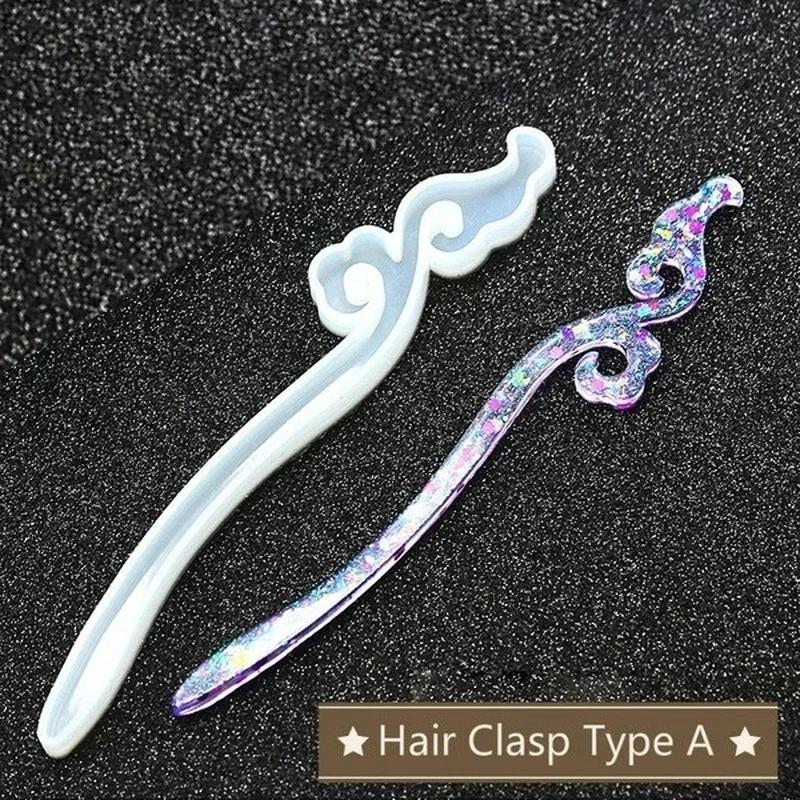 Novo transparente hairpin sili - Resin Art For Sale avaliação e preço