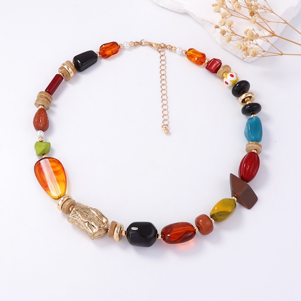Colar de Destaque Feminino Est - Resin Art Necklace avaliação e preço