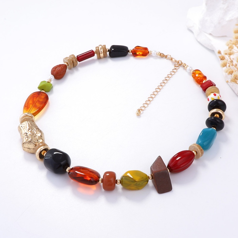 Colar de Destaque Feminino Est - Resin Art Necklace avaliação e preço