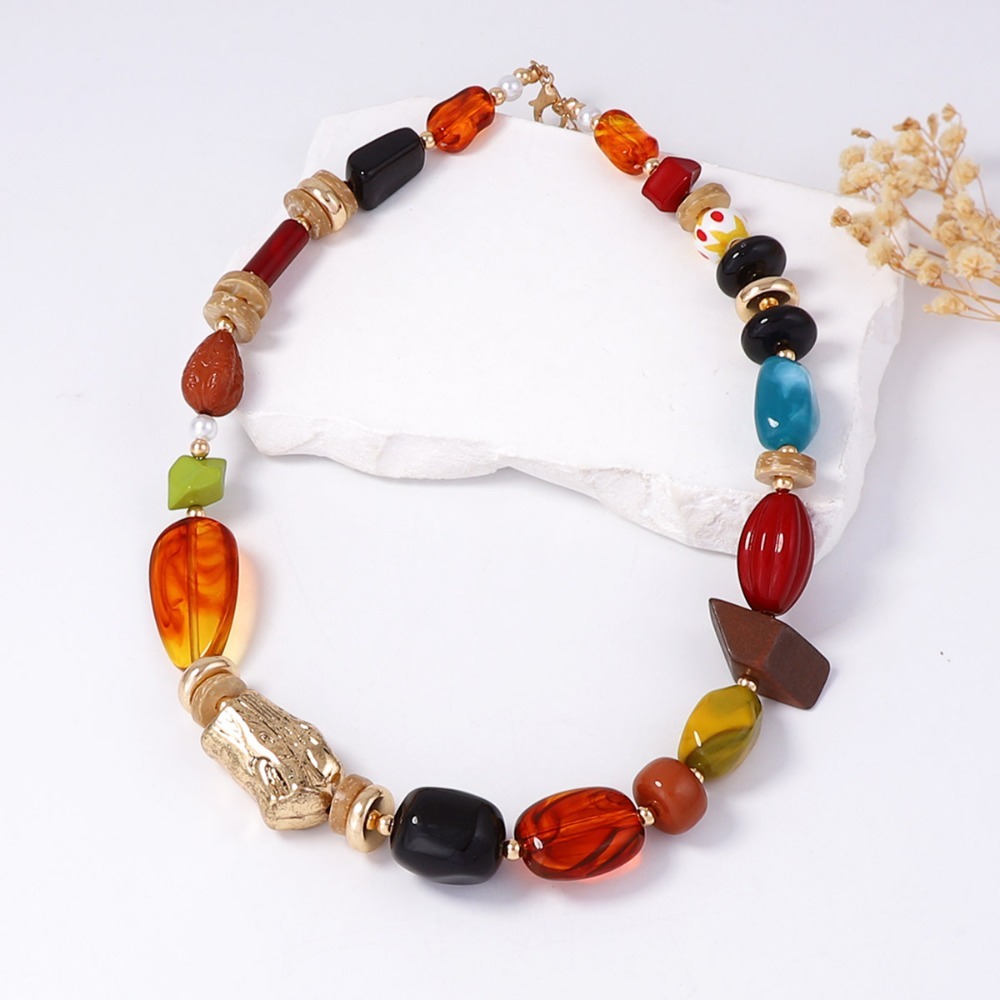 Colar de Destaque Feminino Est - Resin Art Necklace avaliação e preço